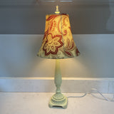 Cream Lamp with Red Paisley Lamp Shade