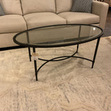 Oval Glass Cocktail Table