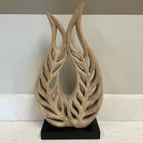 Carved Wood Sculpture on Stand