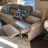 Hancock and Moore Power Reclining Leather Sofa (R)
