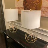 Pair of Geometric Lamps