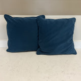 Pair of Blue Velvet Pillows