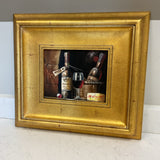 Wine & Cheese Framed Oil (AS IS)
