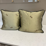 Pair of Silk Dragonfly Pillows