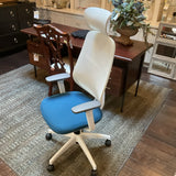 Steelcase Blue & White  Desk Chair