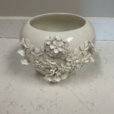 White Floral Planter