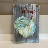 Welcome Painted Rooster