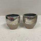 Pair of Silver Dipped Pots (R)