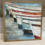 Paragon Row Boat Framed Canvas