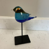 Glass Bird on Stand