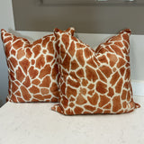 Pair of Thibaut Giraffe Pillows