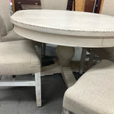 Aberdeen Oval or Round Dining Table with 6 Chairs and 1 leaf
