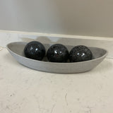 Gray Bowl with 3 Balls