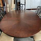 Thomasville Round Table with 8 Chairs and 1 Leaf As Is