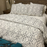 Pottery Barn King Duvet with 3 Euro Pillows