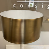 Uttermost Black Label Dwell Marble Lamp with Gold Metal Shade