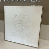 Textured Floral Framed Canvas