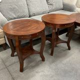 Pair of Round End Tables