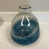 Blue Swirl Glass Vase