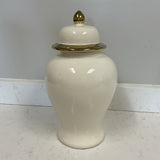 White & Gold Ginger Jar