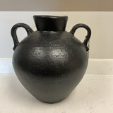 Organic Black Vase with Handles (R)