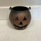 Metal Jack O' Lantern Candleholder