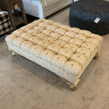 Leopard Tufted Ottoman