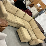 Pottery Barn Sectional and Ottoman with Performance Everdaysuede