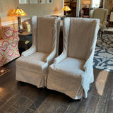Pair of 2 Chairs w/Leopard Slipcovers