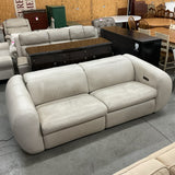 Bernhardt Montreaux Cream Leather Sofa