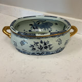 Blue and White Floral Footbath