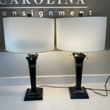 Pair of Black Table Lamps