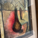 Pair of Mid-Century Modern Style Painting of Pottery by Marie-Frederique