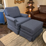 Newly Reupholstered Drexel Heritage Club Chair w/Ottoman