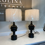 NEW Pair of Forty West Black Lamps