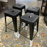 Set of 4 Metal Stools