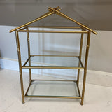 Two Tier Gold Curio Shelf