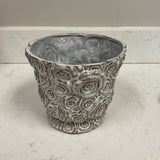 Pottery Barn White Rose Planter