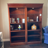 Double Lighted Bookcase