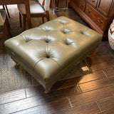 Ethan Allen Leather Ottoman (As Is)