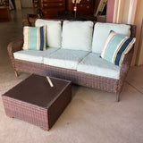 Hampton Bay Outdoor Sofa with Cocktail Table