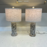Pair of White Touch Lamps