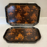 Set of 2 Oriental Trays