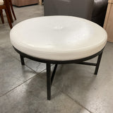 Round White Ottoman As Is