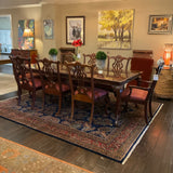 Thomasville Table, 8 Chairs, 2 Leaves and Table Pads