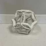 White Geometric Sculpture