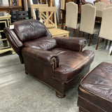 Bradington Young Leather Recliner and Ottoman