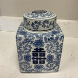 Three-Hands Chinoiserie Blue & White Ginger Jar