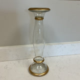 Mud Pie Gold  & Glass Candlestick