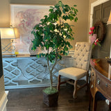 Faux Tree in Square Basket